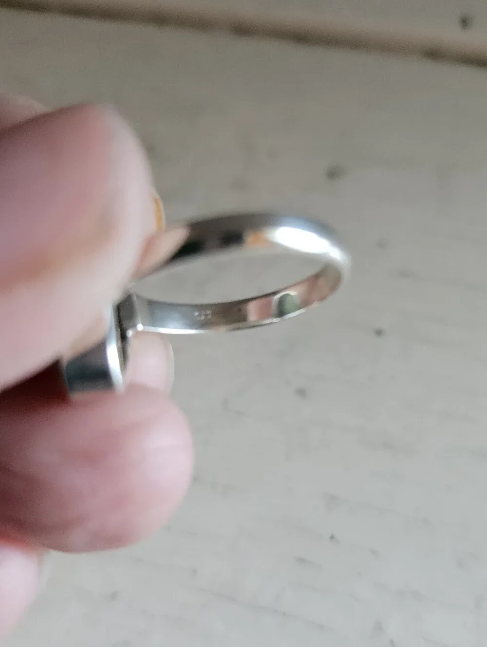 Green Labradorite Ring in Sterling Silver 925 – Faceted Labradorite - Picture 4 of 6